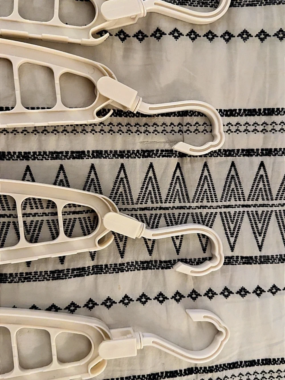Plastic Multi-Slot Hanging Scarf & Accessory Organizer - Cream